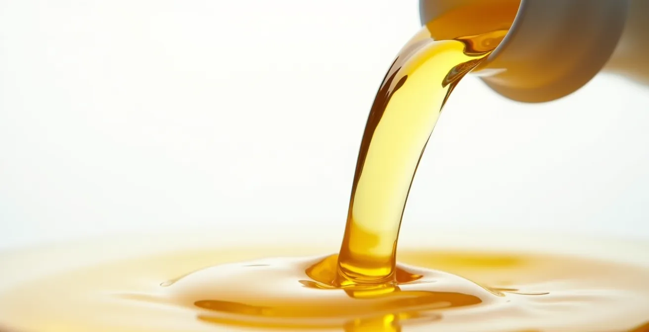 Comparaison visuelle de la fluidité entre huile synthétique et conventionnelle en hiver