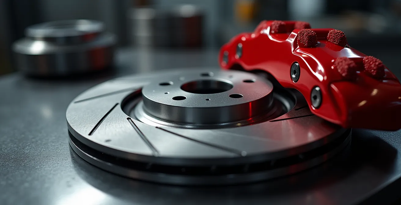 Inspection professionnelle des freins d'une voiture avant la revente